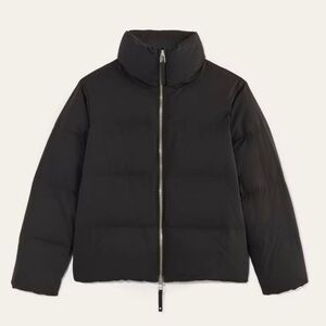 NEW Everlane Black Puffer Bomber Jacket Coat XXS / XS / S
